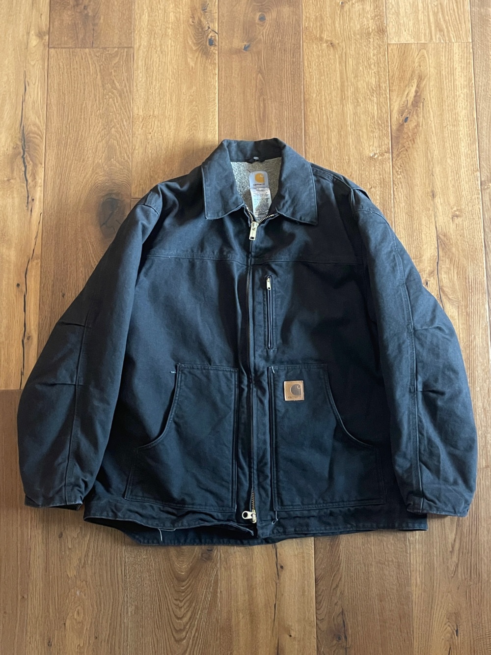 Carhartt C61 Sandstone Ridge Coat Work Jacket - Sherpa Lined